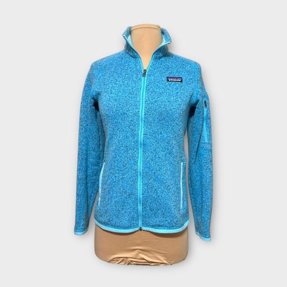 Patagonia Better Sweater Full Zip Jacket XS Glacier Blue EUC Women Hike Casual - Picture 1 of 6